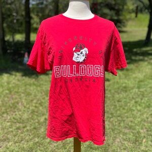 Men’s University of Georgia Bulldogs Red Short sleeve T-shirt Size M